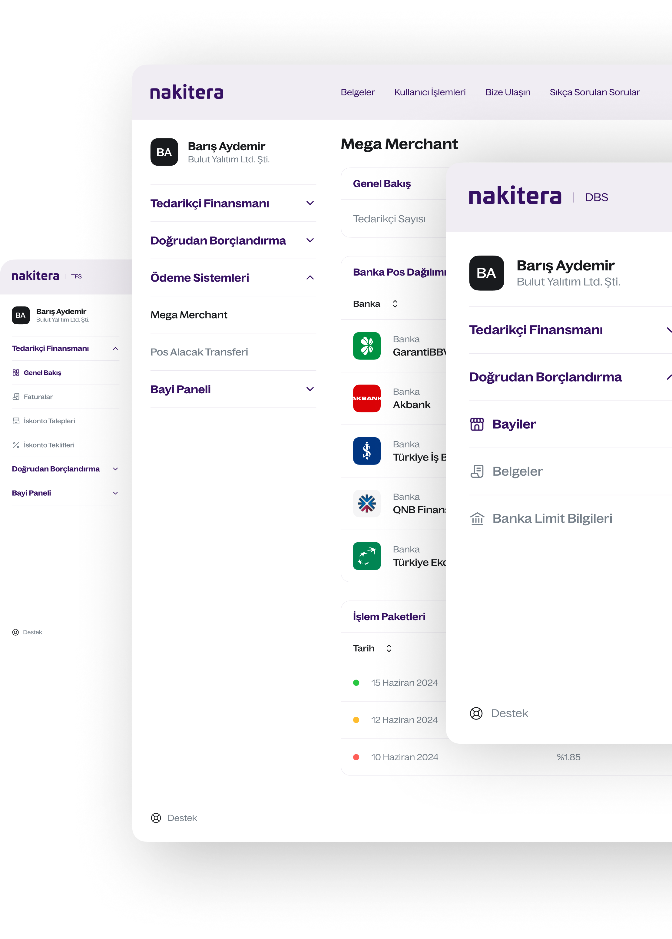 Nakitera platform dashboard